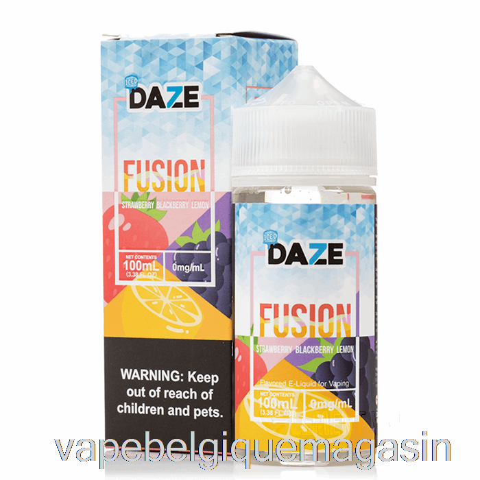 Vape Shop Bruxelles Fraise Glacée Mûre Citron - 7 Daze Fusion - 100ml 6mg
